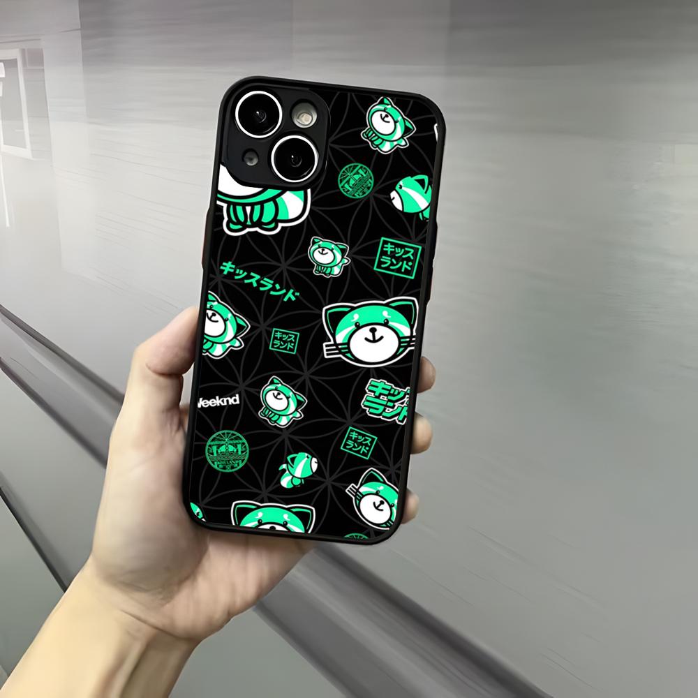 The Weeknd Kiss Land Phone Case For Iphone 17 16 15 14 13 12 Pro Max Xr Air Plus Skin Feel Black Hard Shell Cover