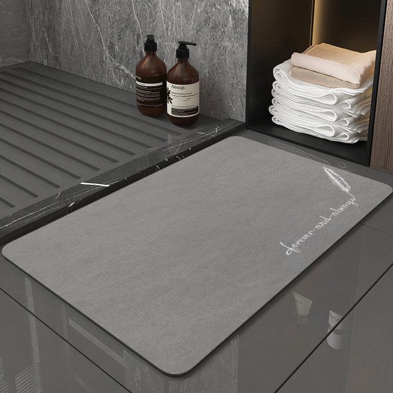 Diatomaceous Earth Non-slip Bathroom Floor Mat - Absorbent, Minimalist, Dirt-resistant Mat