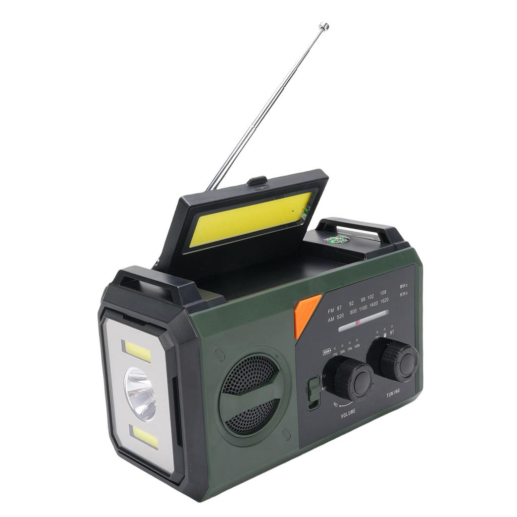 Emergency Radio Portable AM FM WB Radio Type C Hand Crank Solar Charging 30000mAh Battery SOS Alert 