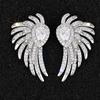 925 Sterling Silver Angel Wings Stud Earrings for Women New Cubic Zirconia Romantic Female Earrings Engagement Wedding Jewelry