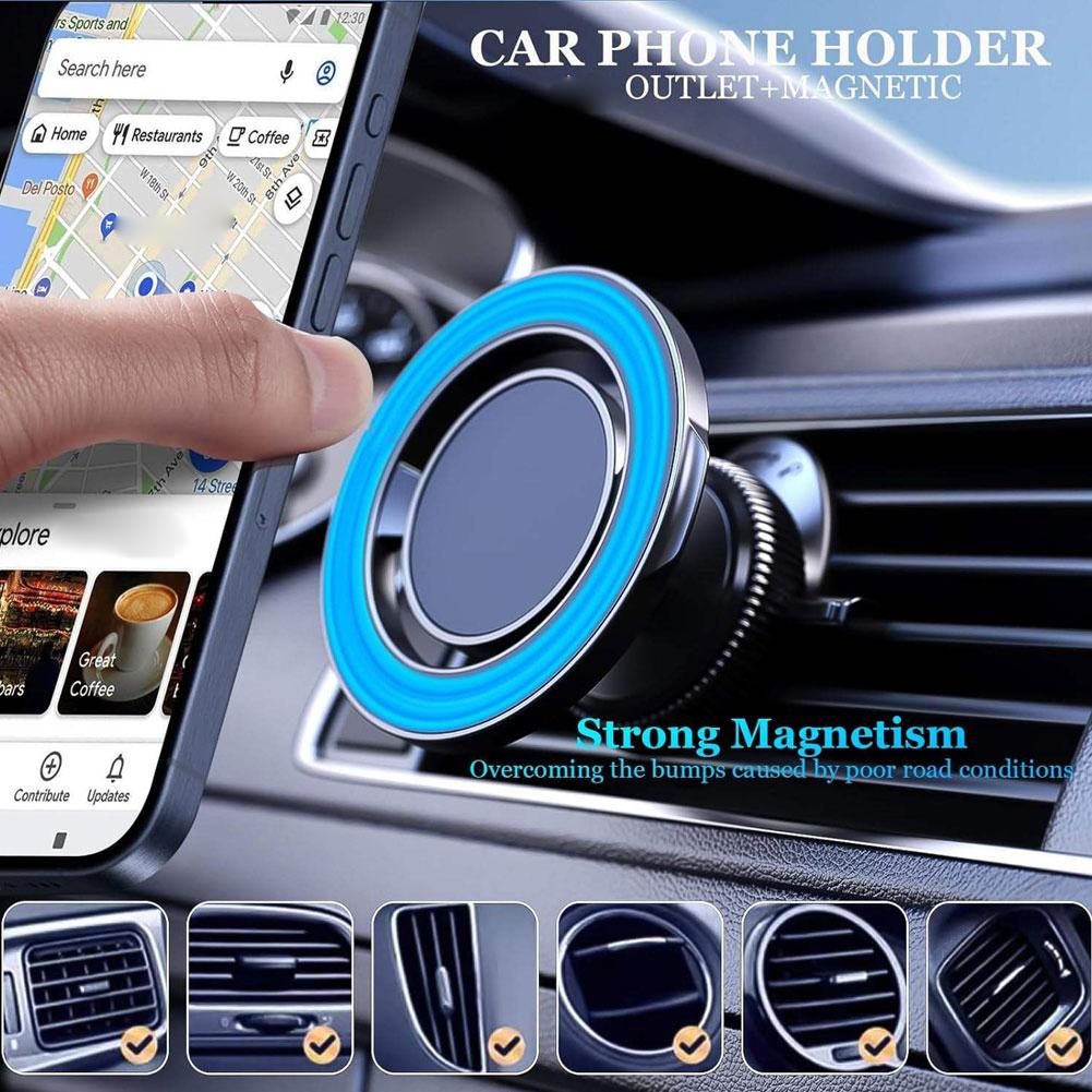 1pcs Magnetic Car Phone Holder Magnet Mount Mobile Cell Phone Stand GPS Support For iPhone 14 13 12 T6N1