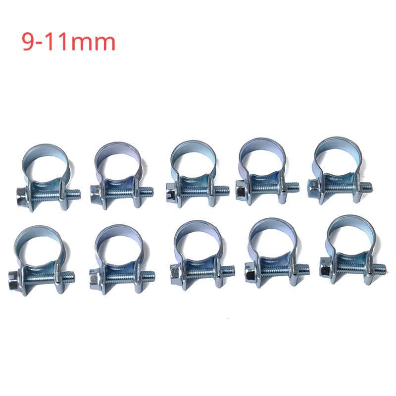 10 ST/Set Bil Bränsleslangklämmor Slangklämmor Set Mini Kolstål Luftslangklämma Diesel Bensinrörklämmor