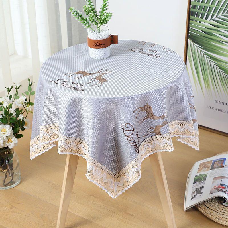 Household Minimalist Dining Table Cloth Countryside Style Small Round Table Cover Rectangular Floral Lace Universal Tablecloth