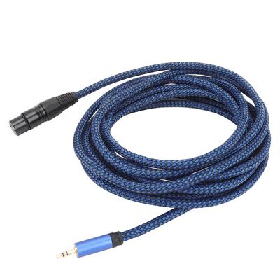 3,5 mm auf XLR-Kabel Stecker auf Buchse 22AWG Geschirmtes XLR-Audiokabel für Mikrofonmischer Soundkarte