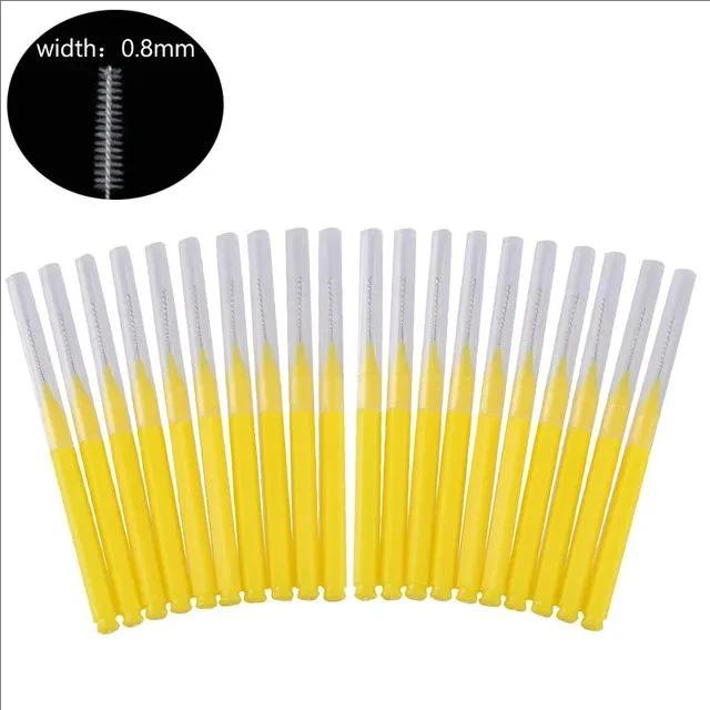 20Pcs Mini Eyebrow Brush Brow Perm Brush Disposable Brow Lifting Brushes Bendable Micro Eyelash Brush Applicators Makeup Tool