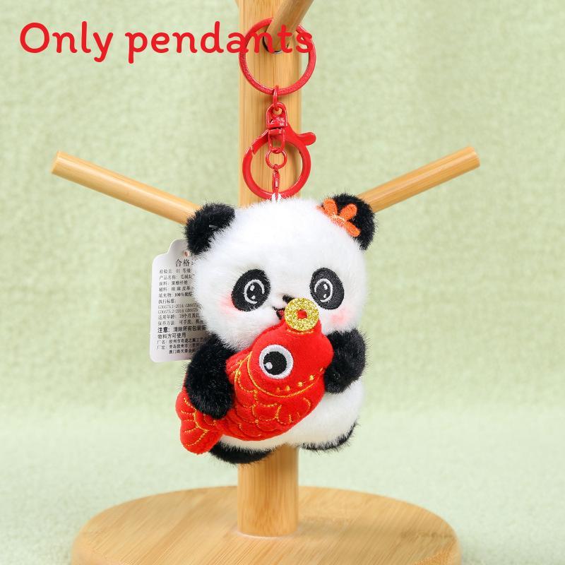 Panda Keychain Plush Toy With Pp Cotton Filling For Backpack Decor And Collection