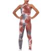 Women's Stitching Siamese Tie-Dye  Bubble Yoga Pants Ink Slim Hip-up Yoga Pants