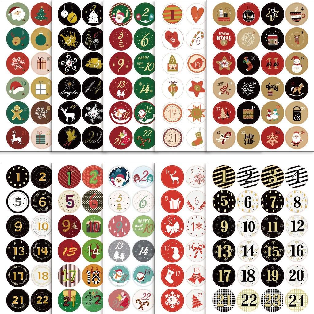 Cm2306005 Diy Christmas Advent Calendar With Colorful Stickers And Puzzle Pieces For Kids