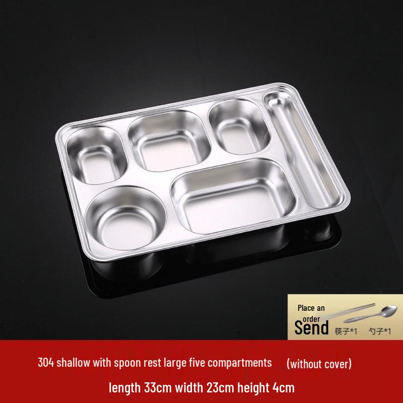 Stainless Steel Partitioned Meal Tray