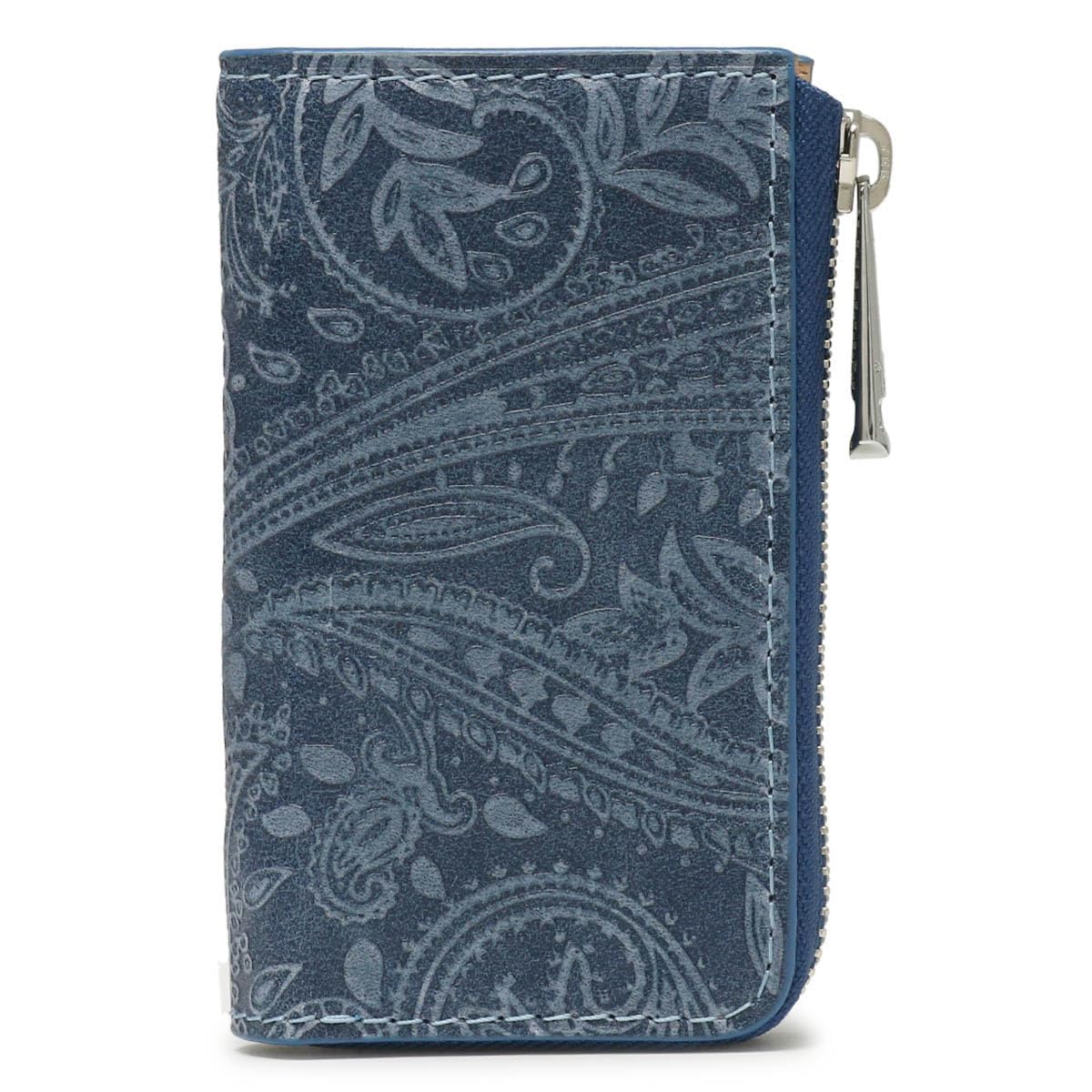 

Key Case Cowhide Leather Smart Key ZYS193 Paisley Blue [Buggy Port] [64]