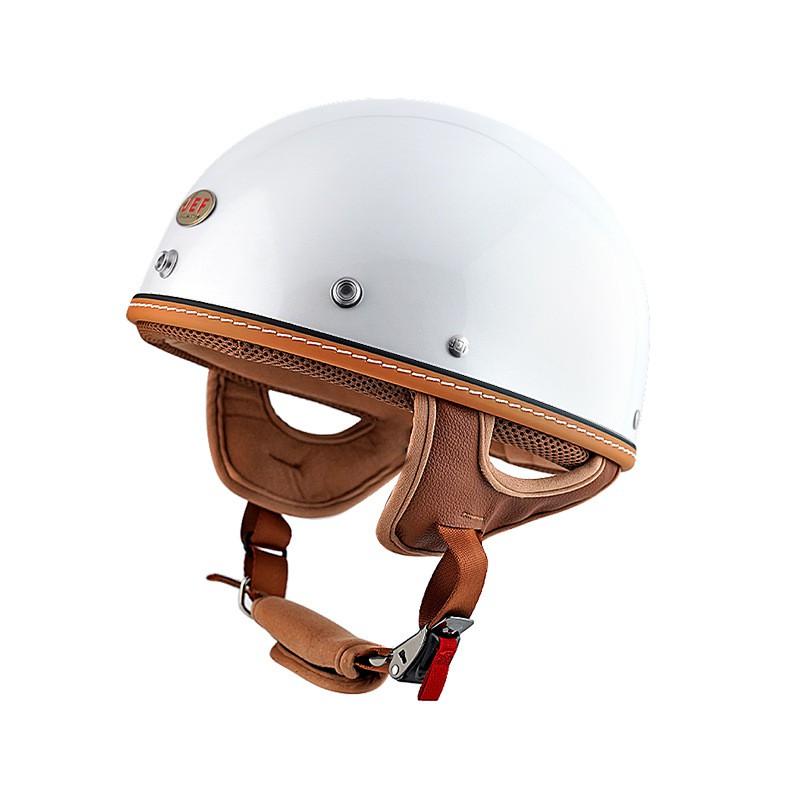 Vintage-Style Half Face Motorcycle Helmet Scooter Electric Bike Riders - 3C Certified ABS Safety Men Women
