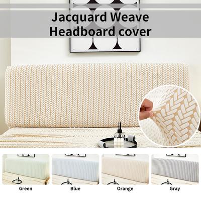 1 Pc Headboard Cover Elastic Jacquard Bedside Cover For Bed In Bedroom Easy To Clean Headboard Cover