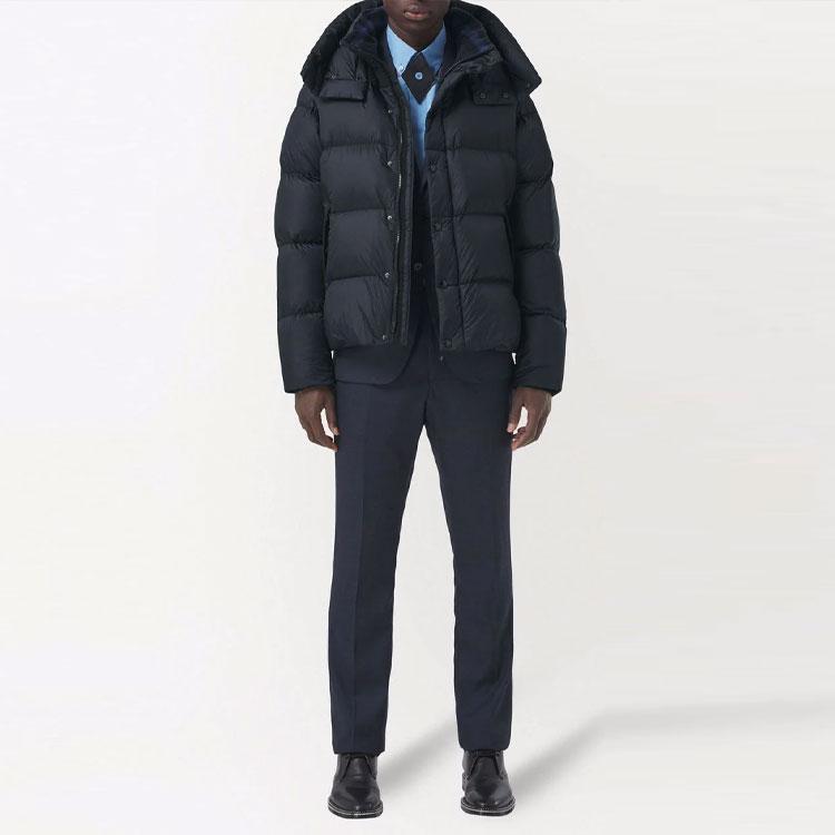 Burberry FW21 Down Jacket Men's Navy Blue 80455071