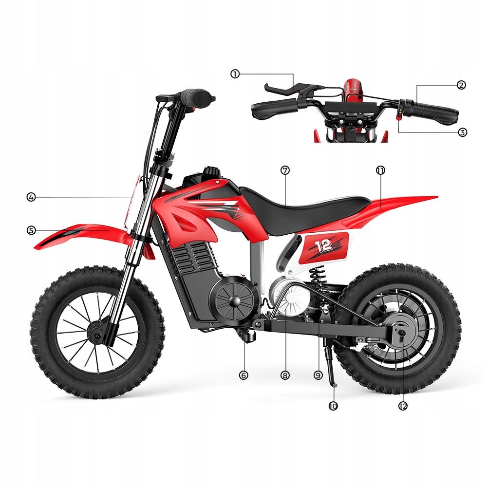 Elektrické Vozidla pro Děti Motocykly pro 70kg do 19-22km 36V5.2Ah 350W
