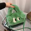 Cute Big Eye Plush Handbags Women'S Shoulder Crossbody Bag Messenger Bag Winter Soft Fluffy Tote Bag Girls Gifts