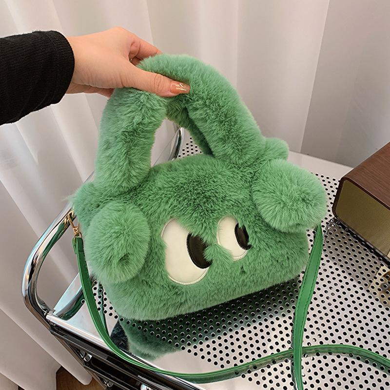 

Милые большие плюшевые сумки с большими глазами, женская сумка через плечо, сумка-мессенджер, зимняя мягкая пушистая сумка-тоут, подарки для девочек