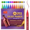 Marcador Metálico Super Dorado Flash para Tarjeta Negra, Destellos en Fotos, Álbumes DIY y Manualidades de Graffiti