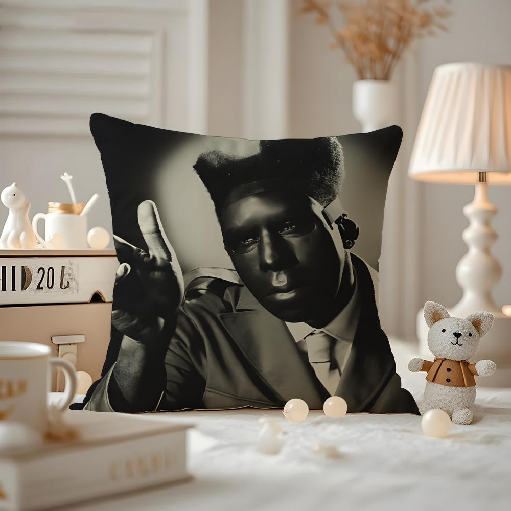 Cushion Cover Pattern Printed Pillowcase For Living Room Sofa Cushion Cover & Bedroom Decor T-Tyler The Creator Rapper