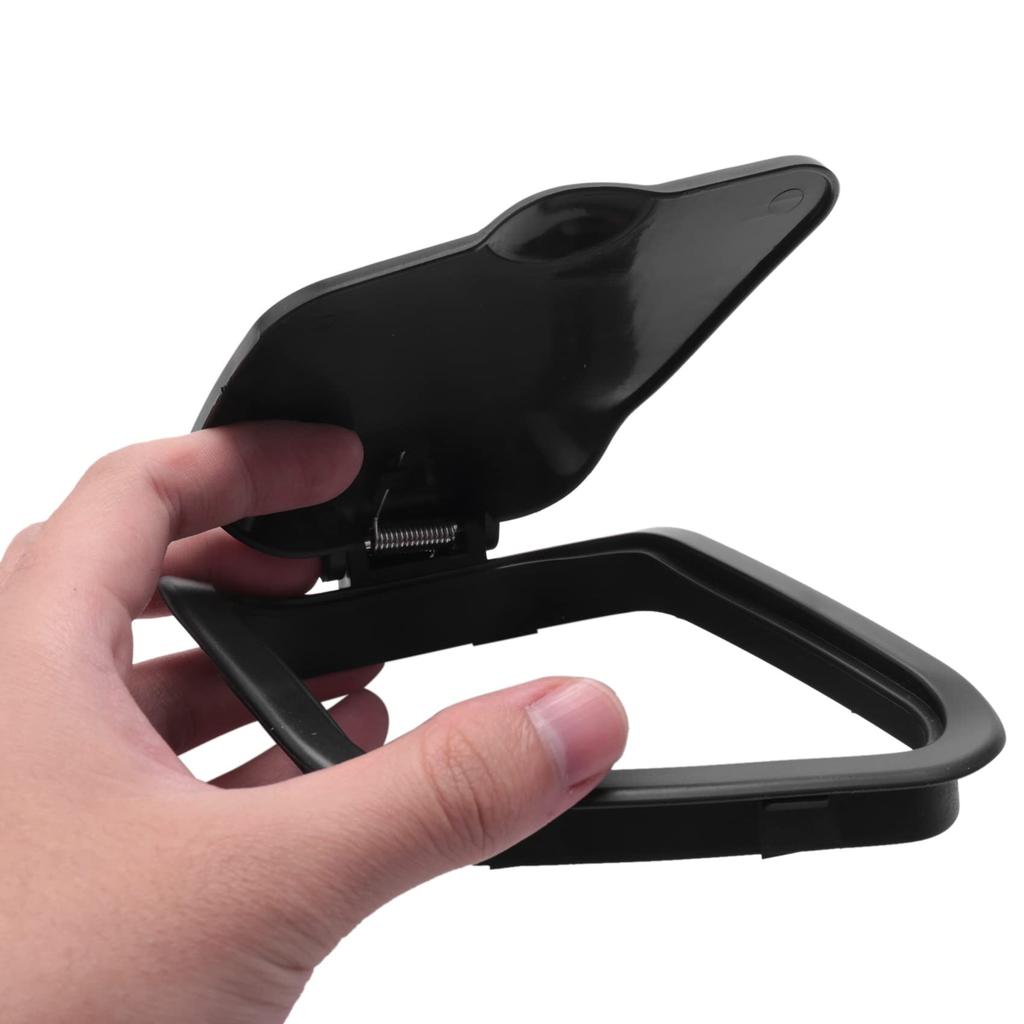 Ozkaksj Motorcycle ABS Side Pocket Cover Charger Waterproof Cap Side Cover for Nmax V2 2020-2021 Black