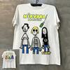 Rock Band Nirvana Print Unisex Baumwollhemd Y2k Hip-Hop Stil Grafik-T-Shirt Unisex Rundhals Kurzarm Streetwear Damenhemd