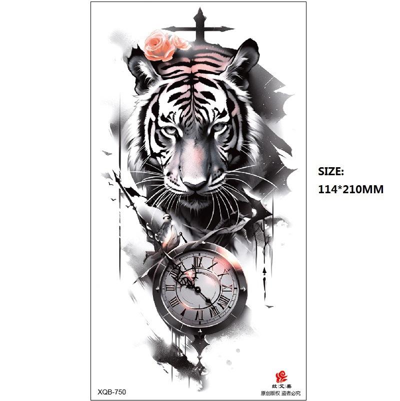 Emmy Black Series Butterfly Rose Flower Tattoo Sticker Set Water Transfer Paper