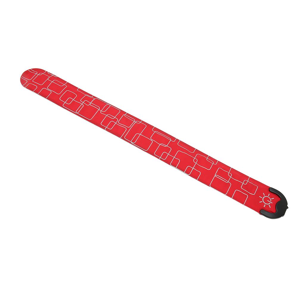 LED Safety Wristband Lights USB Charging 3 Level Adjustable Bracelets for Outdoor Night Running Red