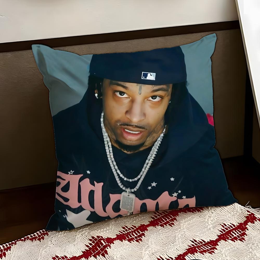 21 SSavage Singer Cushion Cover Reversible Soft Durable Pillow Cover Home Car MultiScene Use for Daily Comfort