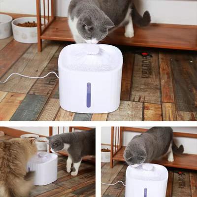 3L Automatic Pet Water Fountain Quiet Dog Water Dispenser with LED Light And Water Level Window Pet Drinking Bowl for Dogs Cats