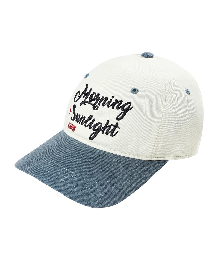 GAINSBORO Lettering Mix Cotton Ball Cap_Cream/Navy