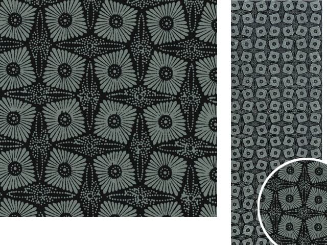 

Todaya Shoten Tenugui Hand Kikubishi Niwa-zome (Japanese Towel) T-125 чорний