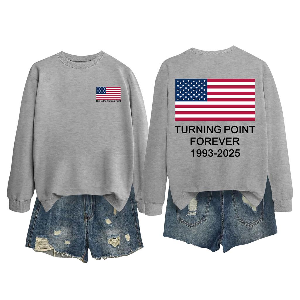 Women's Fashion Casual Long Sleeve Printed Round Neck Sweatshirt Top