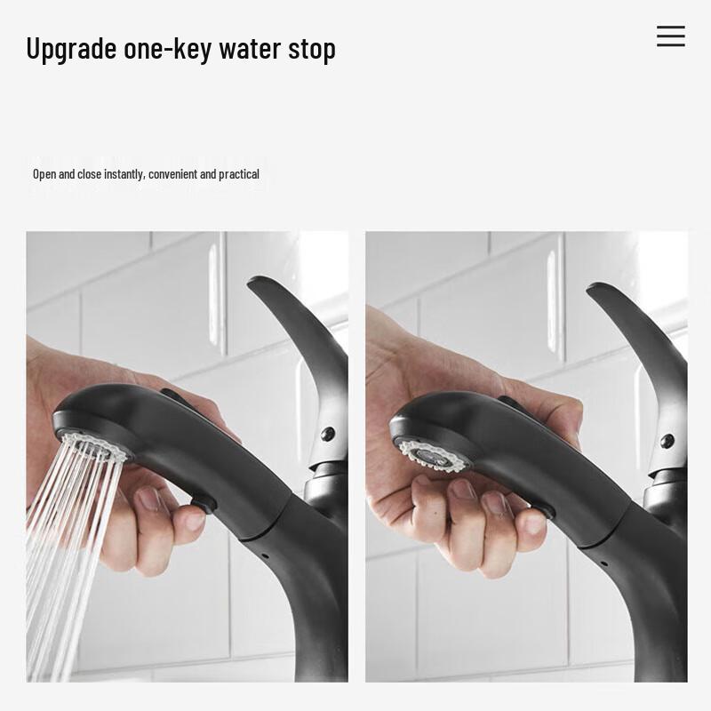 All-Copper Pull-Out Hot & Cold Bathroom Basin Faucet