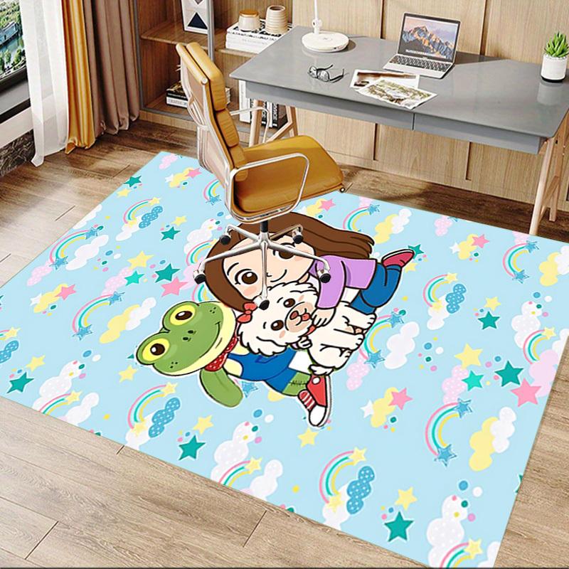 1PC Girl Dog Extra Large Non Slip Floor carpet, Office, family, bedroom, Studio Large Area Rug Indoor Rugs