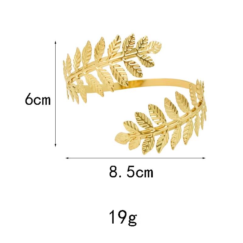 Metal Leaf Upper Arm Bracelet Greek Roman Style Gold Delicate Jewelry for Women Festival Holiday Gift