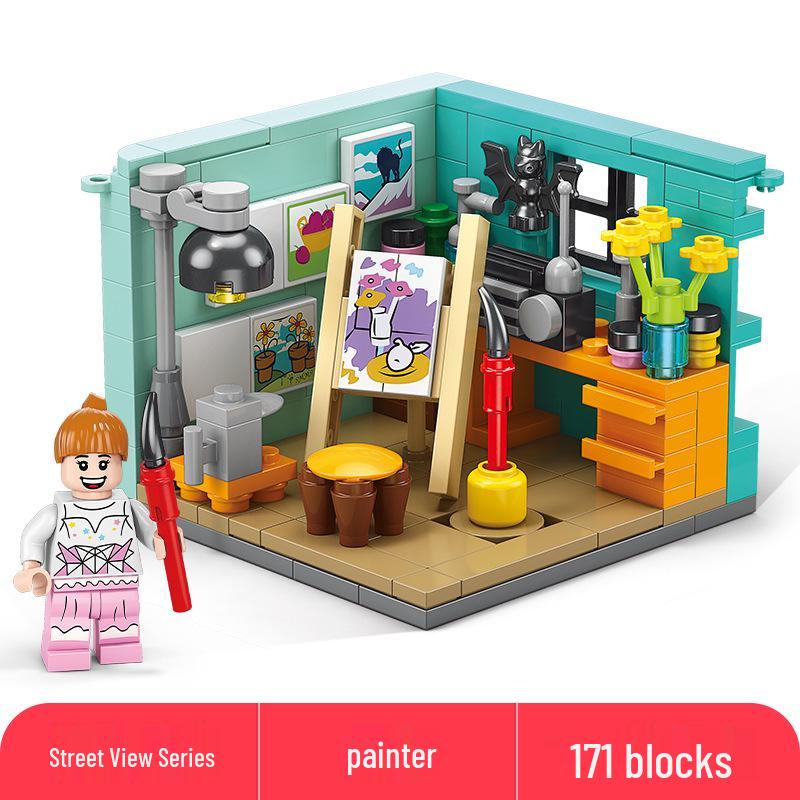 Lele Brothers Compatible Building Blocks: Educational Interlocking House Model for Kids