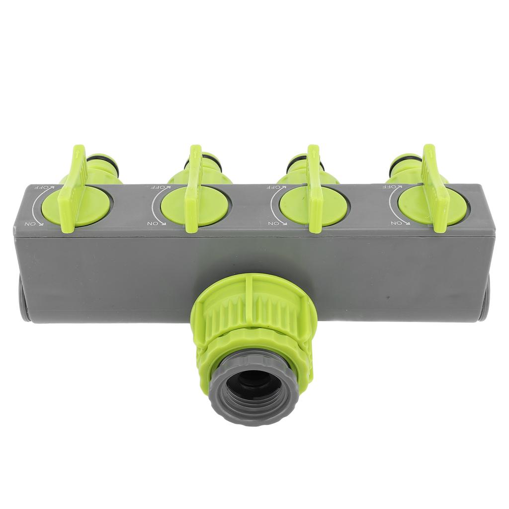 Schlauchverbinder Verteiler 1 Eingang 4 Ausgänge ABS Gartenschlauchrohrverteiler für Hof und Park Grau