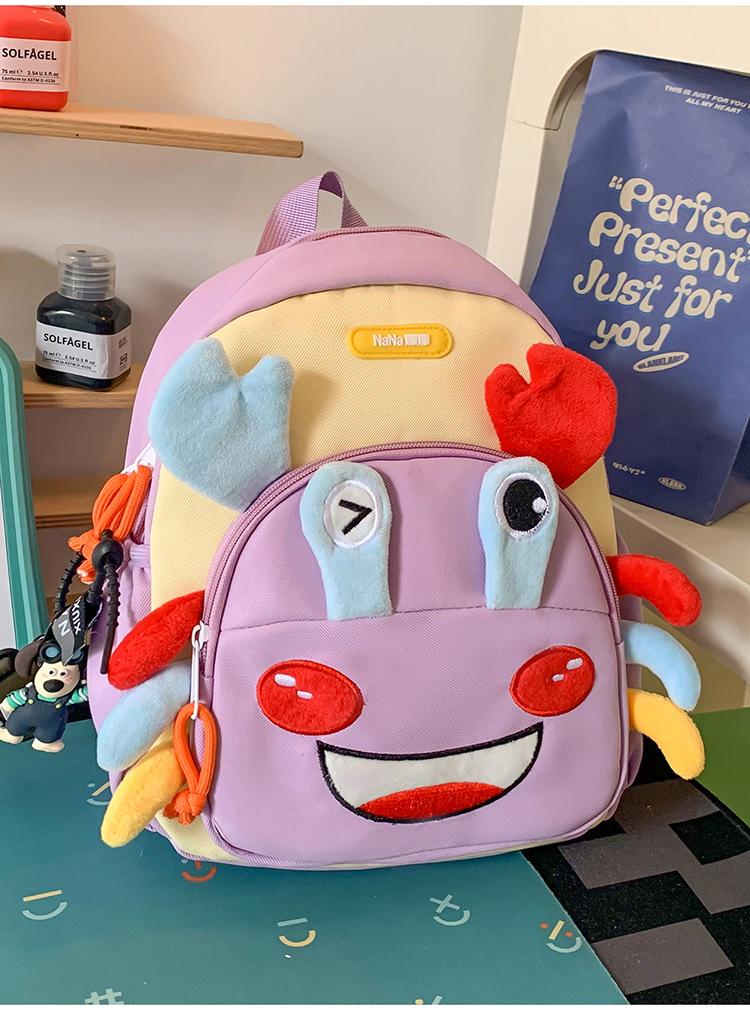 Schoolbag new children's backpack, cute cartoon animal backpack, large capacity, lightweight kindergarten boys and girls' student backpack
