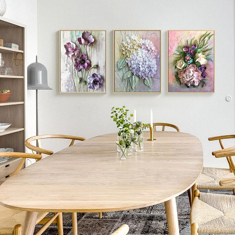 Retro Scandinavian Abstract Canvas Painting Wall Art Flower Posters and Prints Wall Pictures for Living Room Home Decoration