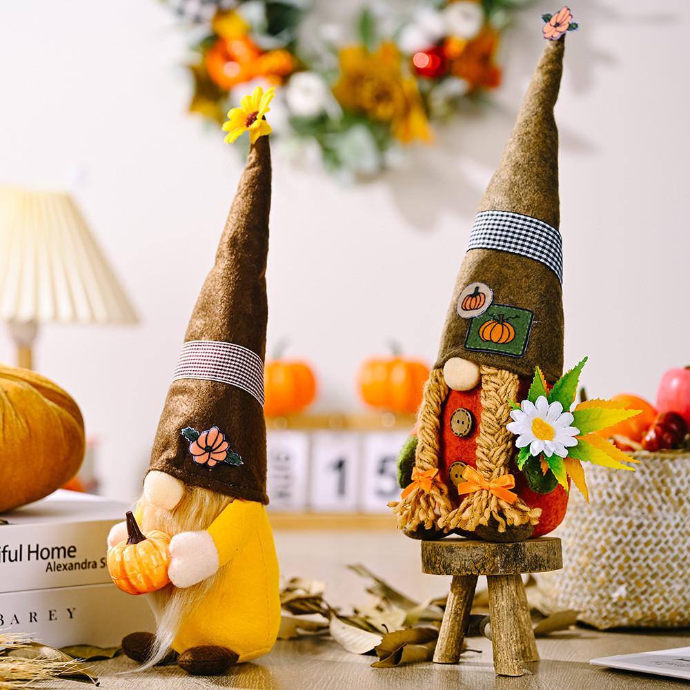 Pointy Elegant Brown Hat Rudolf Doll Figurine Ideal For Festive Display Home