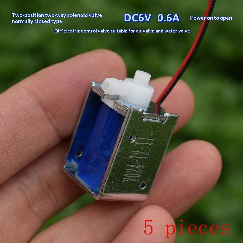 1/5 Stück Normalerweise Geschlossenes Mini-Luftmagnetventil DC 5V/6V Mikro 2-Wege-Ventil Elektrisch gesteuertes Ventil