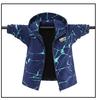 Boys' Fleece-Lined Windbreaker: 2025 Spring/Autumn New Trench Coat, Windproof Jacket for Middle & Big Kids