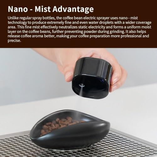 watchget 20ml Coffee Bean Atomizer RDT Spray, Coffee Powered, Static-Reducing, Magnetic Base, Portable Electric Nano Atomizer, Rechargeable Espresso S