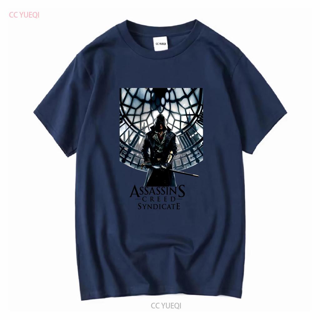 Assasins Creed Syndicate T Shirt M 19x26 Faded Black Action Adventure Video Game Long or Short Sleeves Vintage Washed Versatile