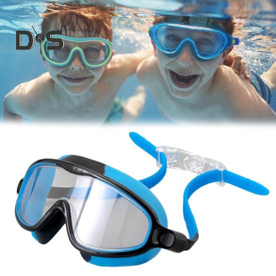 Okulary do pływania dla dzieci, okulary przeciwmgielne, z ochroną UV, szczelne, z klipsem na nos, zatyczki do uszu dla chłopców, dziewcząt, dzieci i maluchów w wieku 3-15 lat