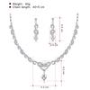 Women Bridal Jewelry Set Elegant Fashionable Diamond Alloy Necklace + Earring Set