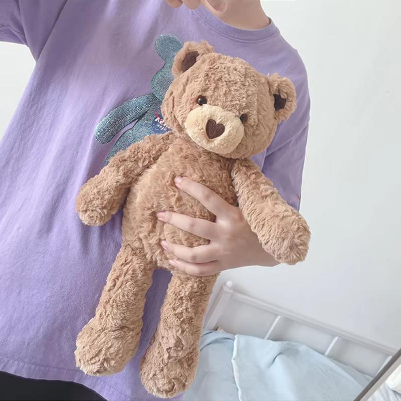 40cm Süßer Lockiger Liebe Teddybär Plüschtier Kuschelbär Puppen Kinder Geburtstagsgeschenk Kissen Teddybär Zuhause Wohnzimmer Schlafzimmer