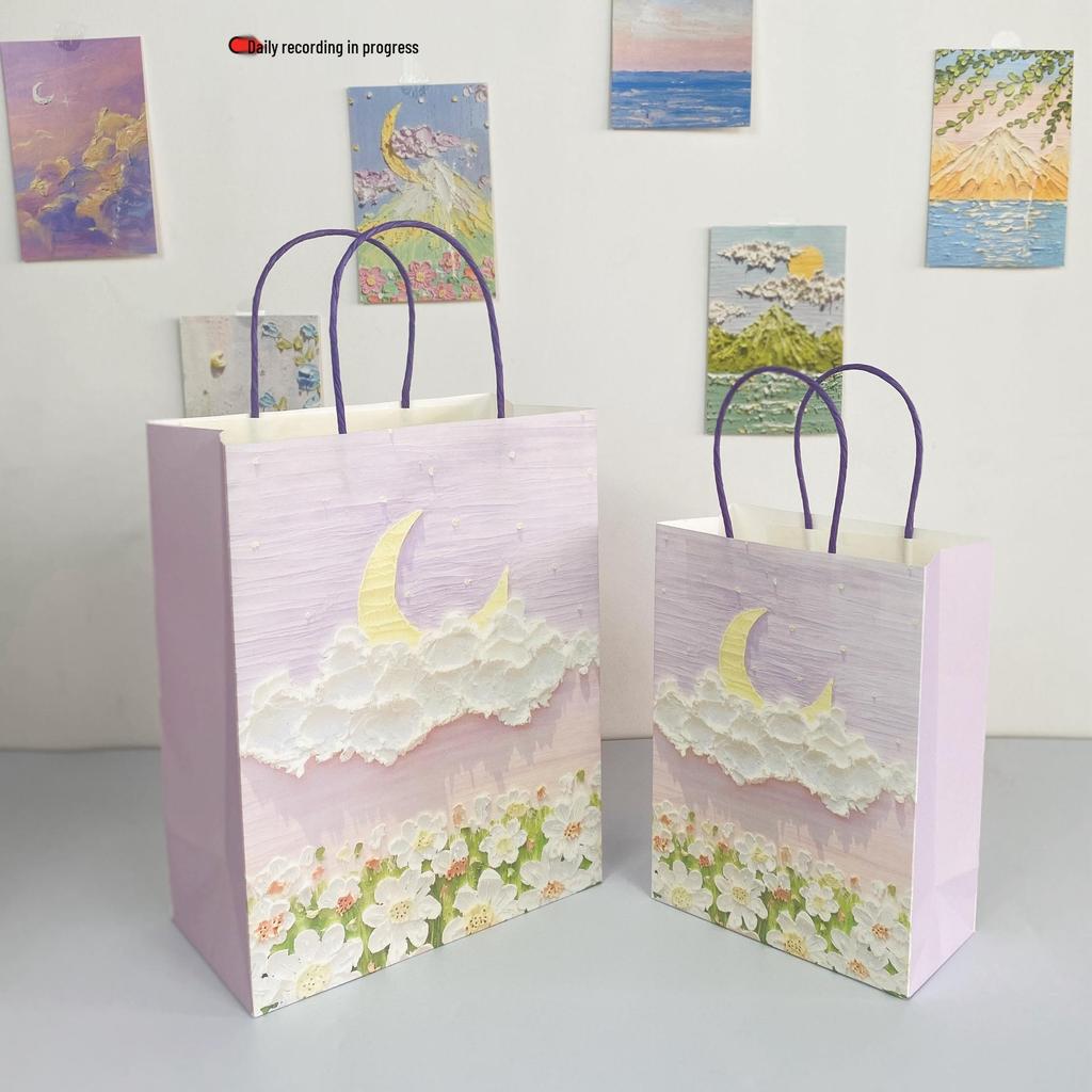 Cute Cartoon Kraft Paper Tote for Jewelry & Small Gifts