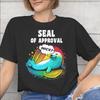 Graphic Printed Seal Of Approval T Shirt For Unisex 100 Cotton Tshirts Short Sleeve Tops