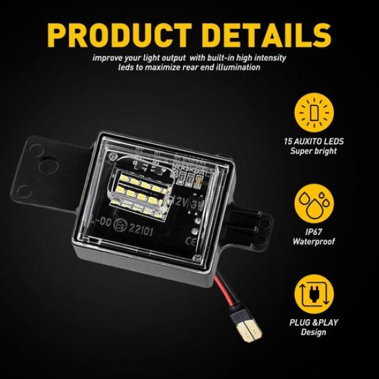 For 2014-2018 Chevy Silverado GMC Sierra BRIGHT LED License Plate Lights