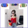 Stylish Girl's Shoulder Bag Adorable Knitted Cube Bag For Childrens Everyday Fashion